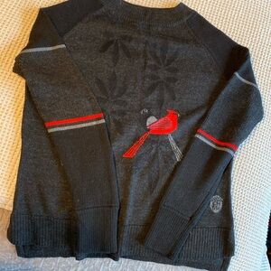 Smartwool black sweater with cardinals